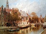Famous Amsterdam Paintings - The Oude Kerk and St. Nicolaaskerk, Amsterdam